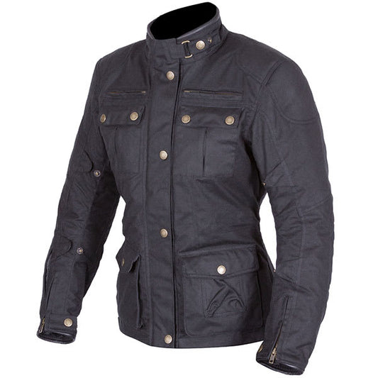 Merlin Ladies Buxton 2 Silk Wax Textile Jacket - Black by Merlin - clearance motorcycle jacket