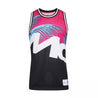 MIAMI GRAND PRIX MESH TANK - MITCHELL & NESS - BLACK/PINK - XX - Large