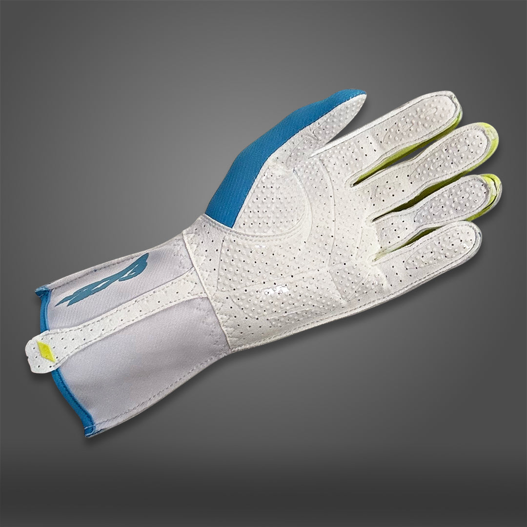 MNS-1 Cyan/Fluo-Yellow - Glove | DASH RACEGEAR