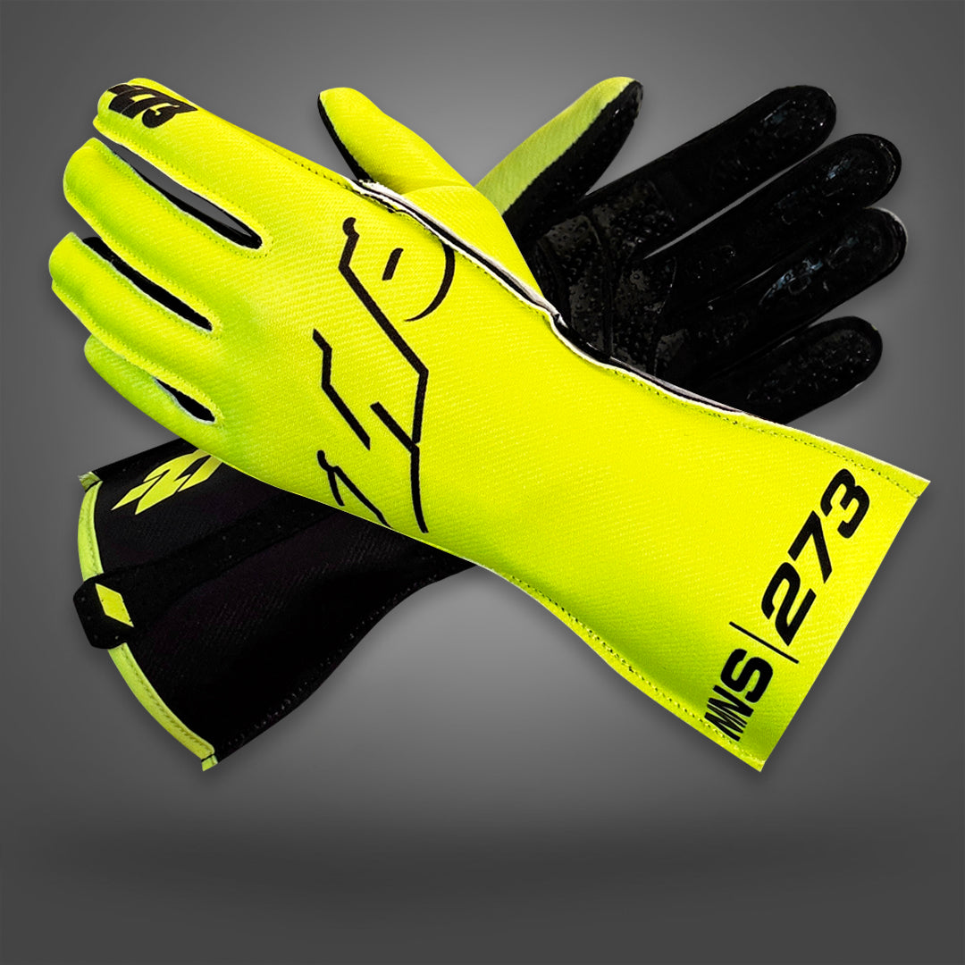 MNS-1 Fluo-Yellow/Black - Glove | DASH RACEGEAR