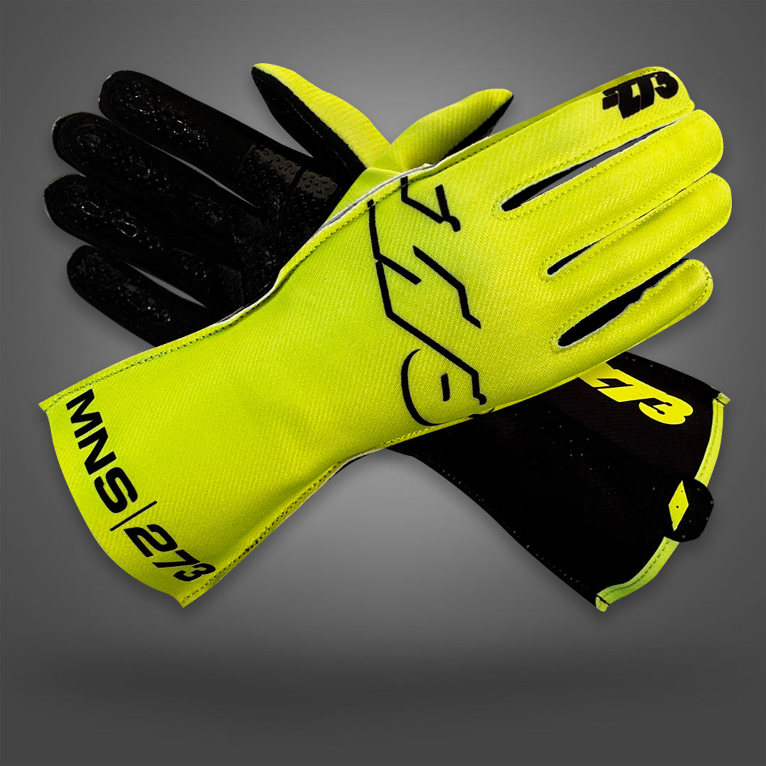MNS-1 Fluo-Yellow/Black - Glove | DASH RACEGEAR