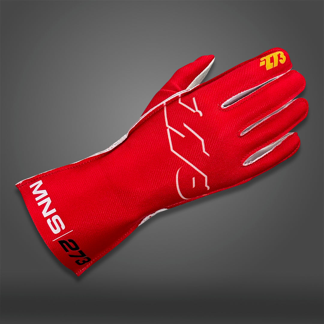 MNS-1 Red/White - Glove | DASH RACEGEAR