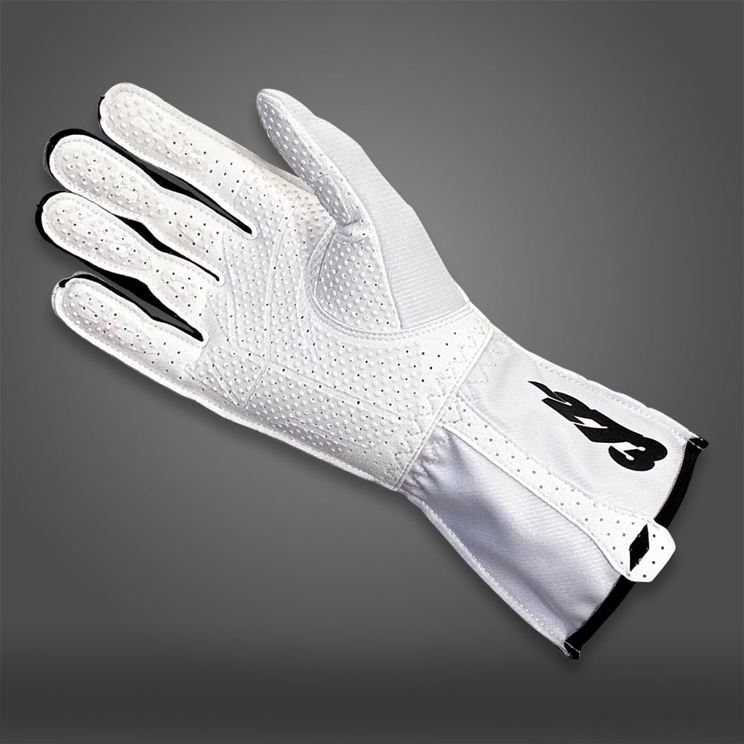 MNS-1 White/Black - Glove | DASH RACEGEAR
