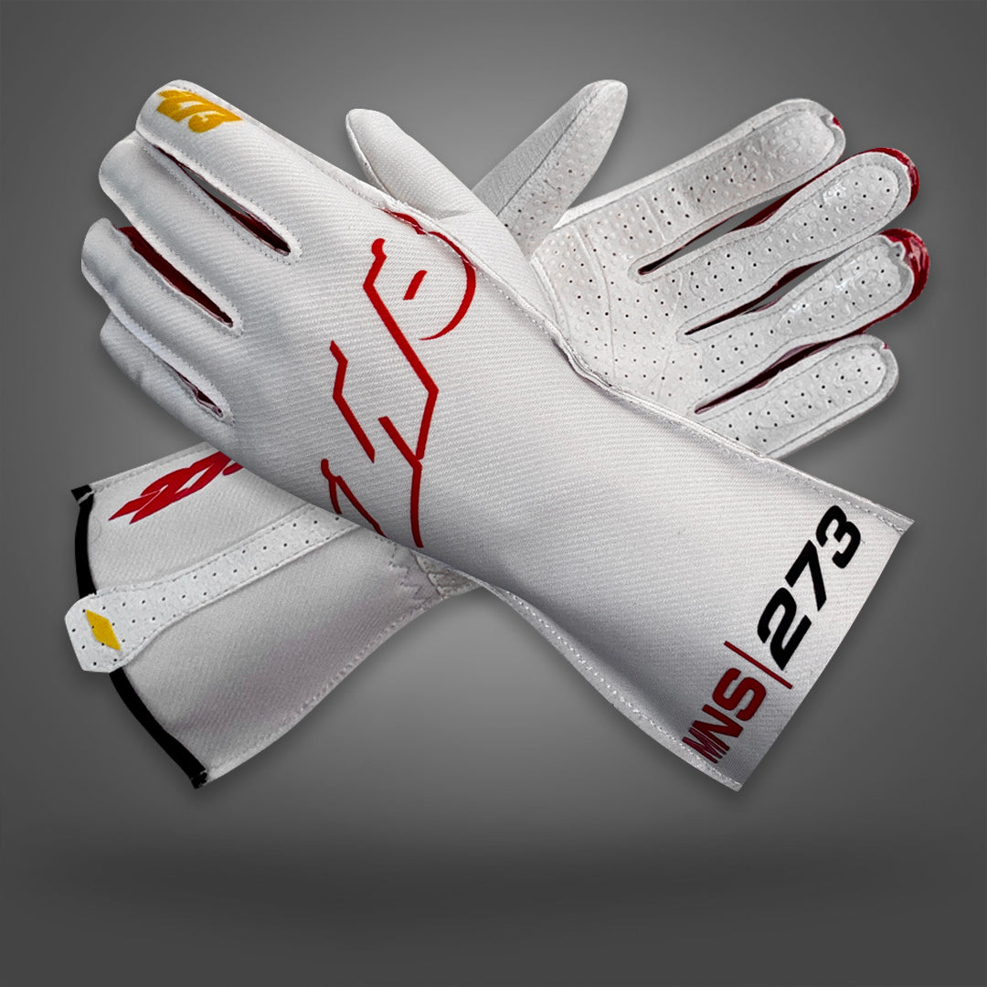 MNS-1 White/Red/Black/Yellow - Glove | DASH RACEGEAR