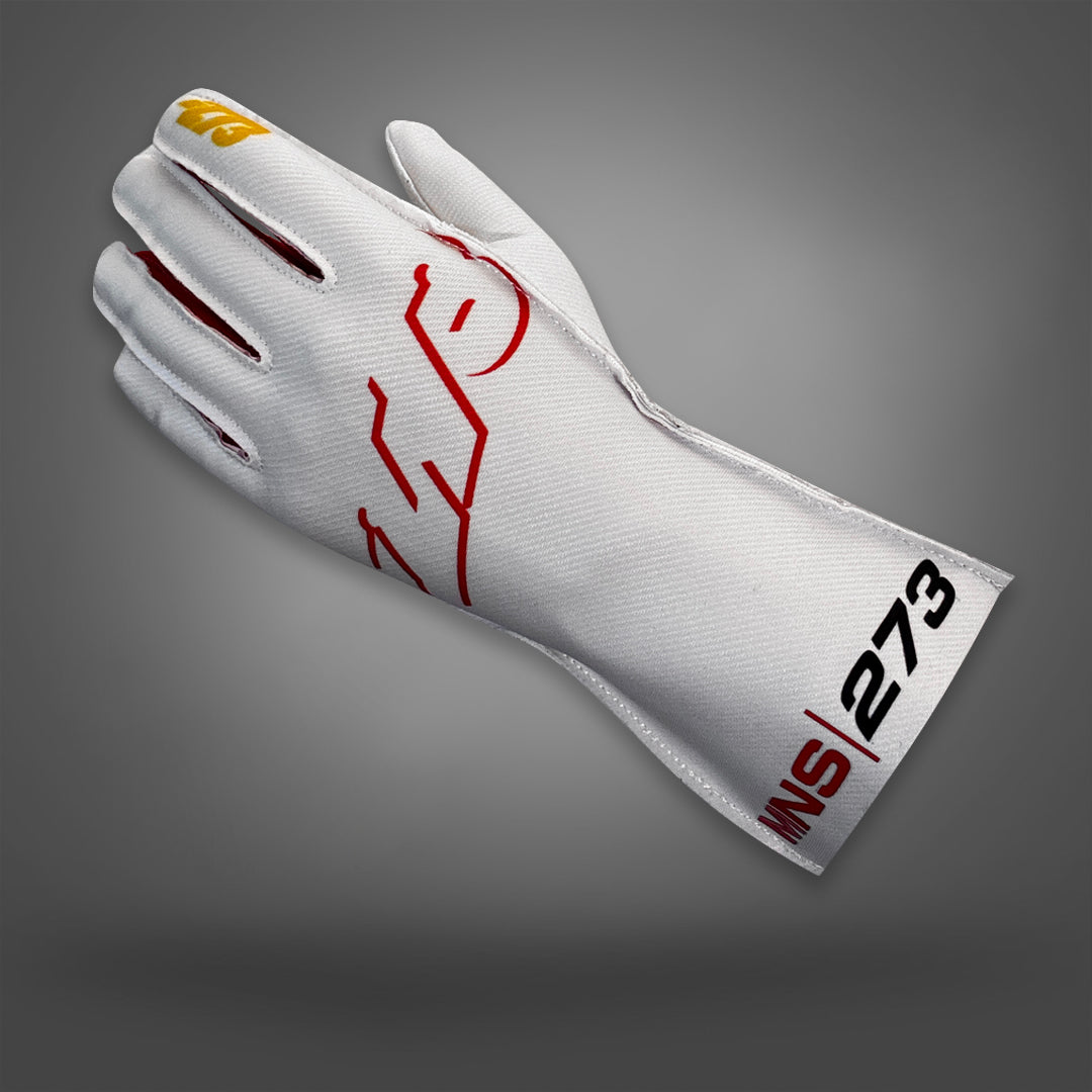 MNS-1 White/Red/Black/Yellow - Glove | DASH RACEGEAR