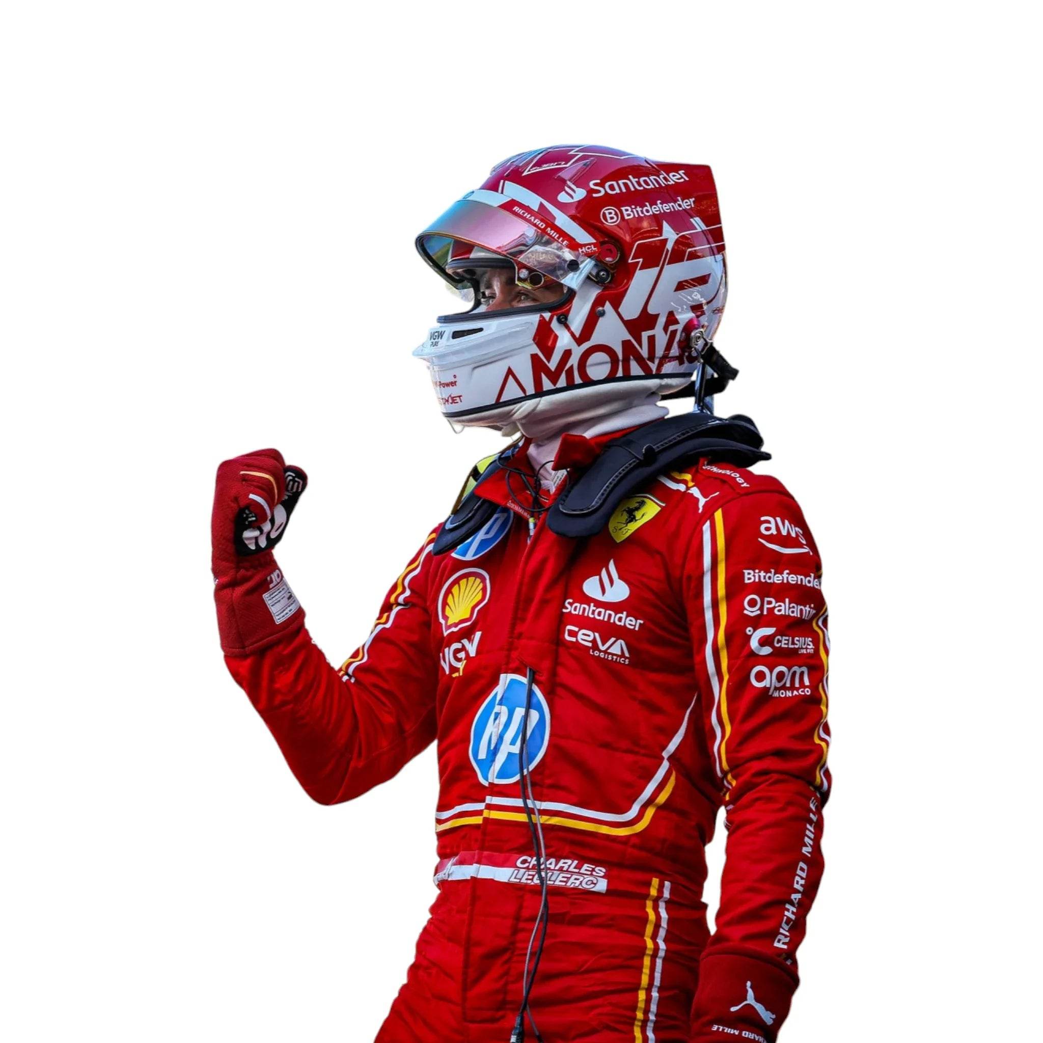 2024 Monaco GP Scuderia Ferrari Hp Charles Leclerc Race Suit - Dash Racegear Store