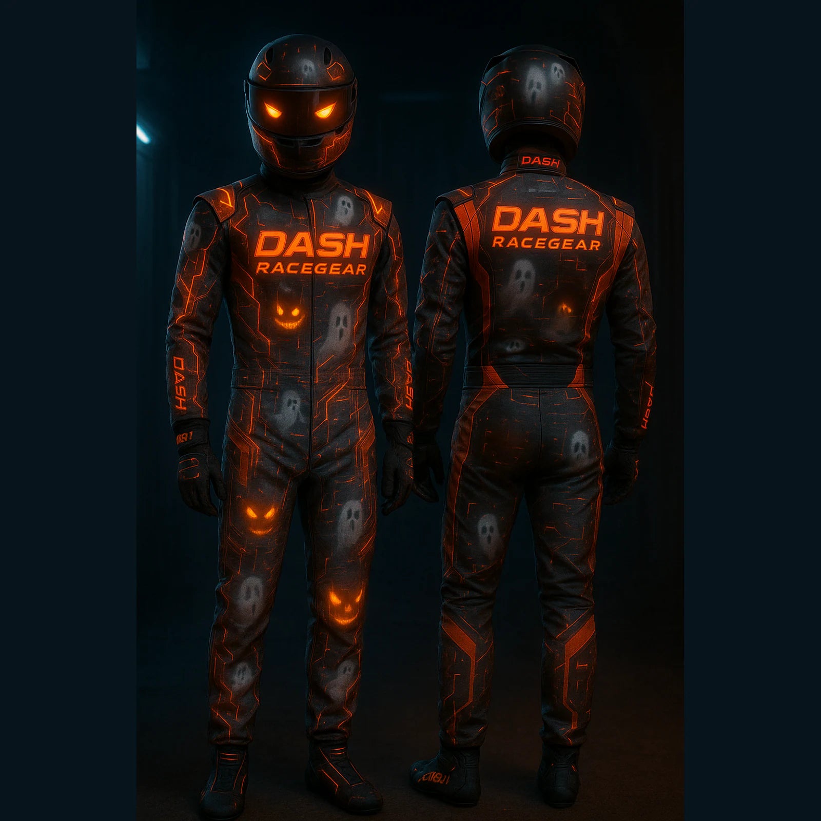 Neon Phantom Circuit Halloween Race Suit by Dash Racegear, product gallery view 1 of 2
