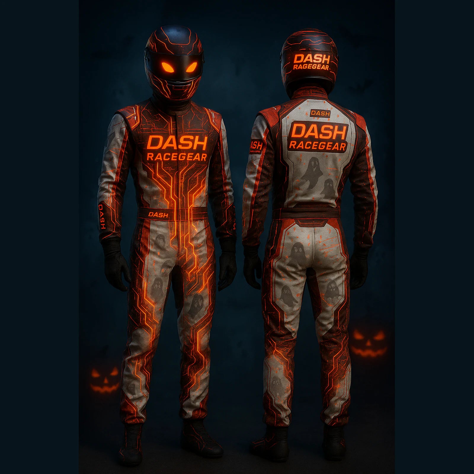 Neon Phantom Circuit Halloween Race Suit by Dash Racegear, product gallery view 2 of 2