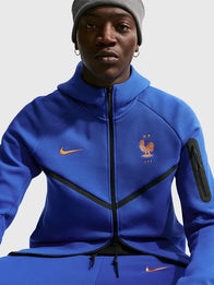 Nike France 2026 Tech Fleece Windunner Hoodie Hoodie unisex detail view 3 | Dash Racegear — Blue France 2026 Nike Tech Fleece hoodie, built for comfort and active on-the-go days.