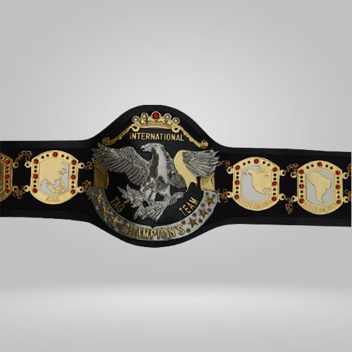 NWA International Tag Team Championship Belt Japan Wrestling Association Inoki - image 1 | DASH RACEGEAR