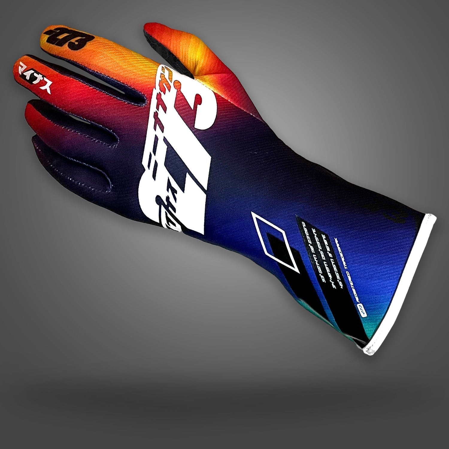 OSAKA Black/Purple/Yellow/Orange - Glove | DASH RACEGEAR