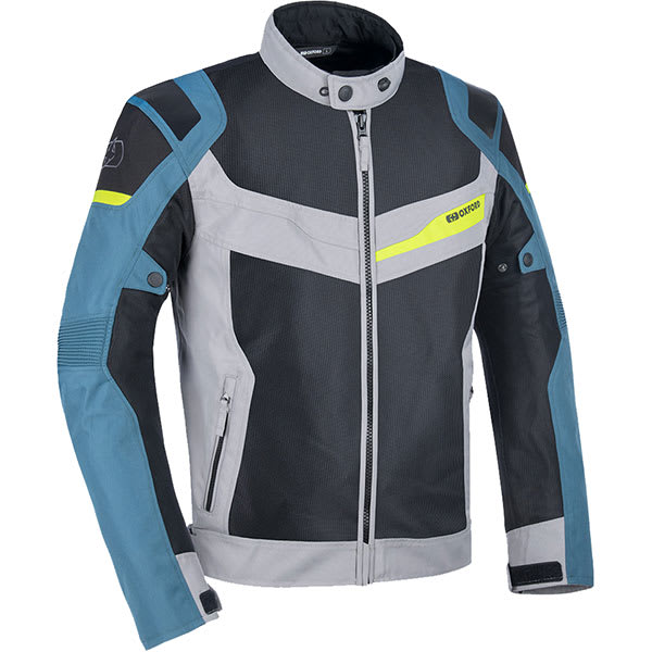 Oxford Dakar Dry2Dry Air 1.0 Textile Jacket - Silver / Blue / Fluo Yellow by Oxford Clothing - clearance motorcycle jacket
