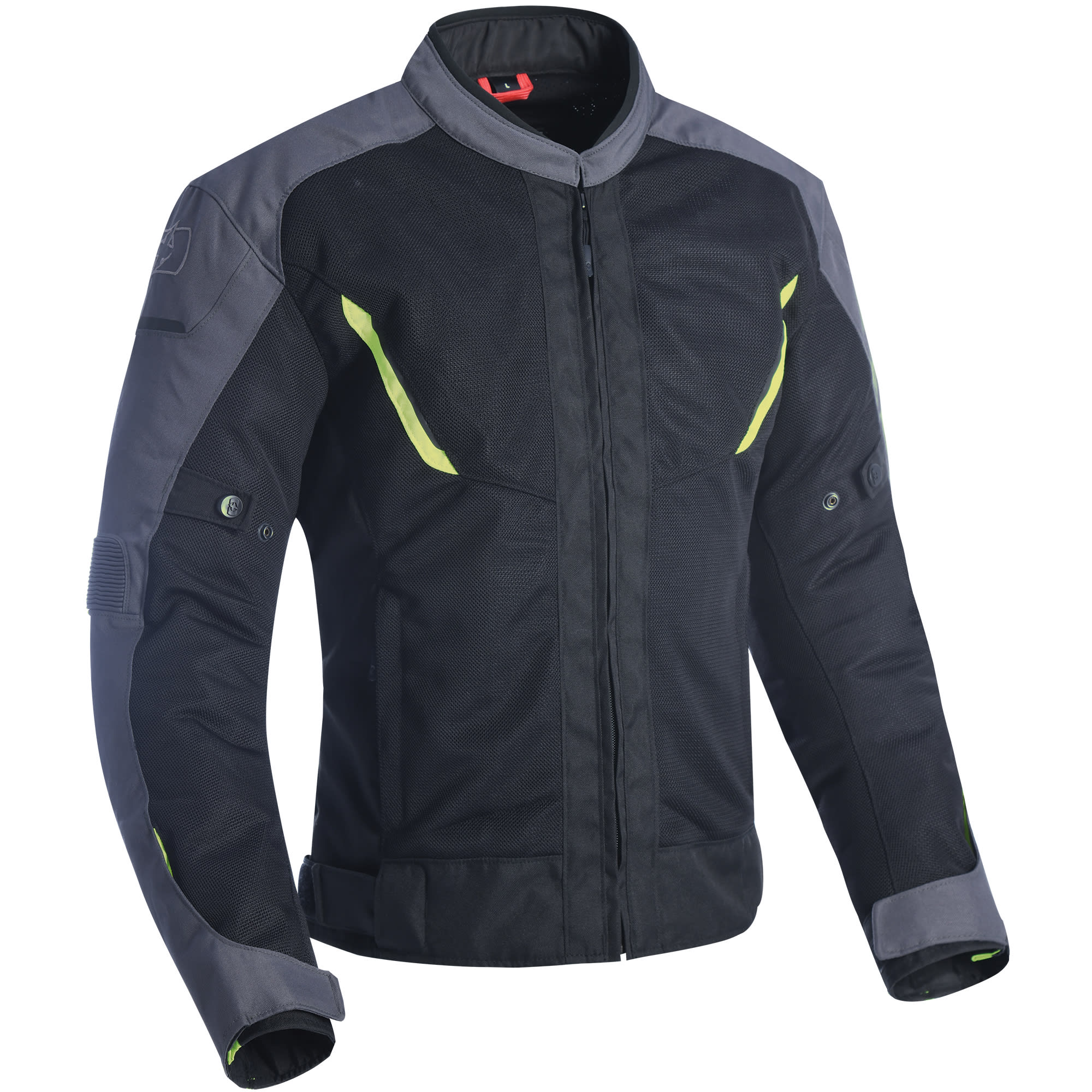Oxford Delta 1.0 Air Textile Jacket - Black / Grey / Fluo Yellow by Oxford Clothing - clearance motorcycle jacket