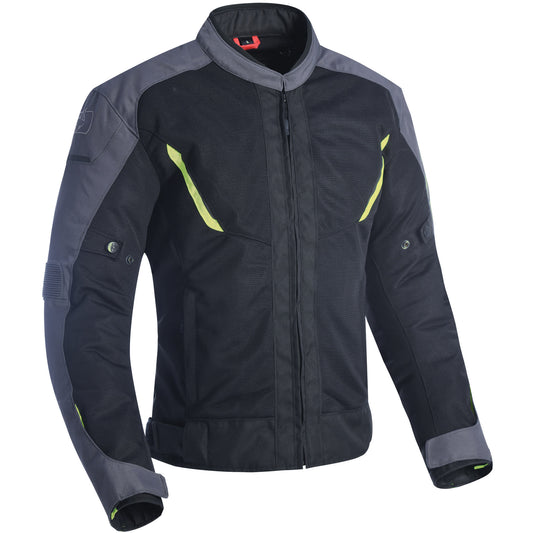 Oxford Delta 1.0 Air Textile Jacket - Black / Grey / Fluo Yellow by Oxford Clothing - clearance motorcycle jacket