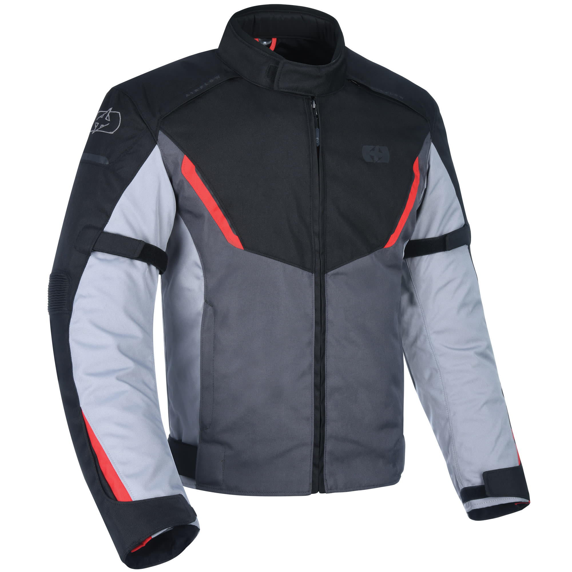 Oxford Delta 1.0 Textile Jacket - Black / Grey / Red by Oxford Clothing - clearance motorcycle jacket