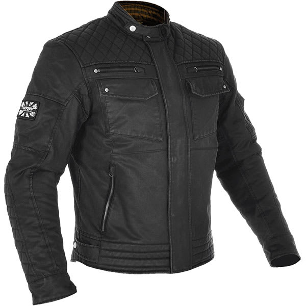 Oxford Hardy Wax Textile Jacket - Black by Oxford Clothing - clearance motorcycle jacket