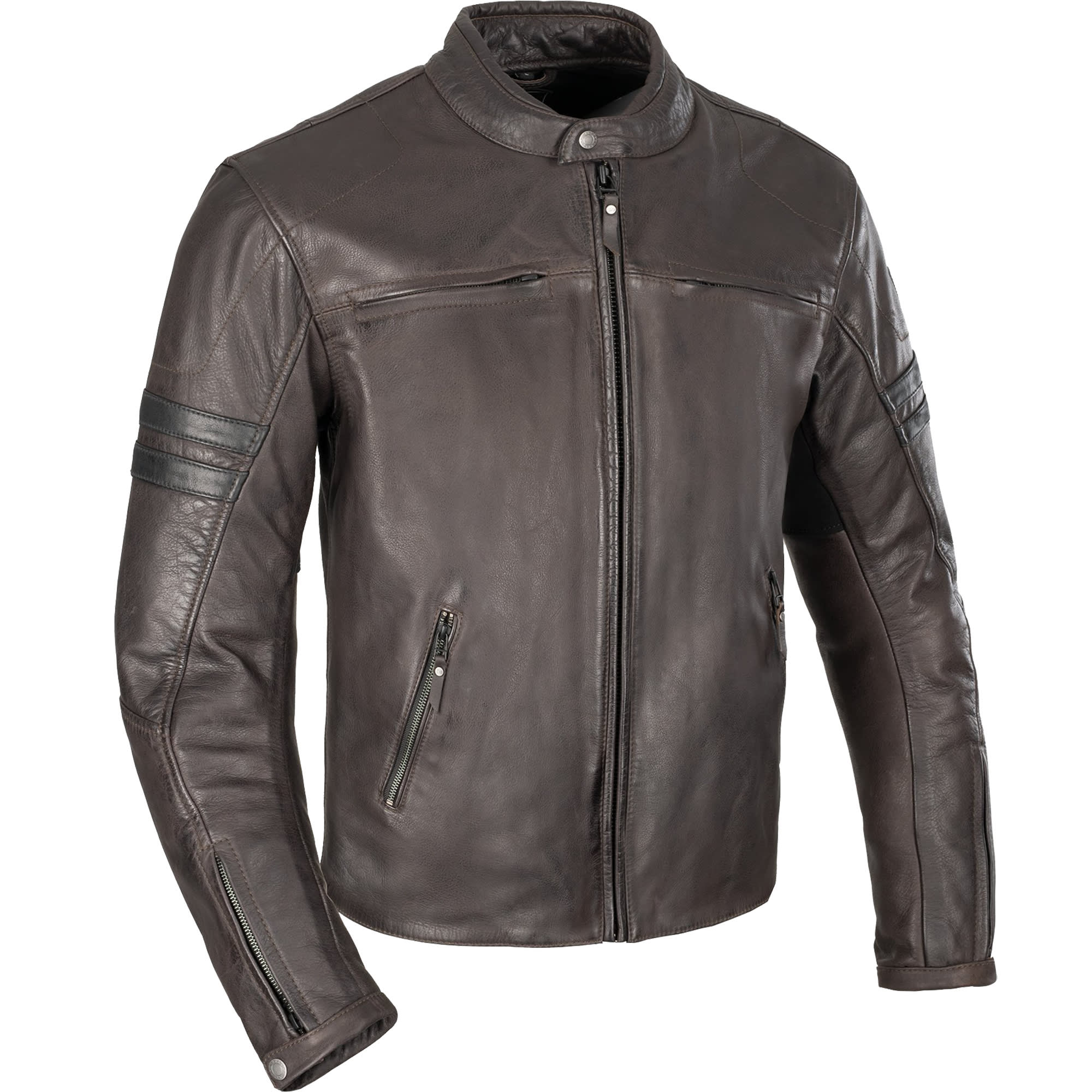 Oxford Holton Leather Jacket - Brown by Oxford Clothing - clearance motorcycle jacket
