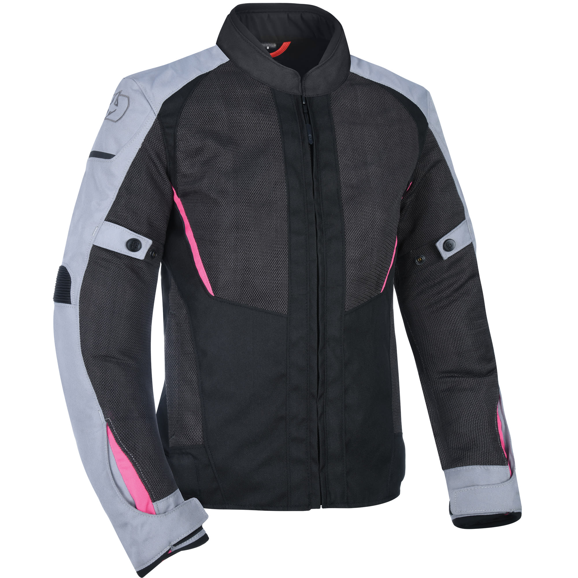 Oxford Ladies Iota 1.0 Air Textile Jacket - Black / Grey / Pink by Oxford Clothing - clearance motorcycle jacket