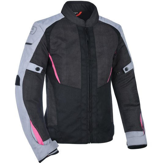 Oxford Ladies Iota 1.0 Air Textile Jacket - Black / Grey / Pink by Oxford Clothing - clearance motorcycle jacket