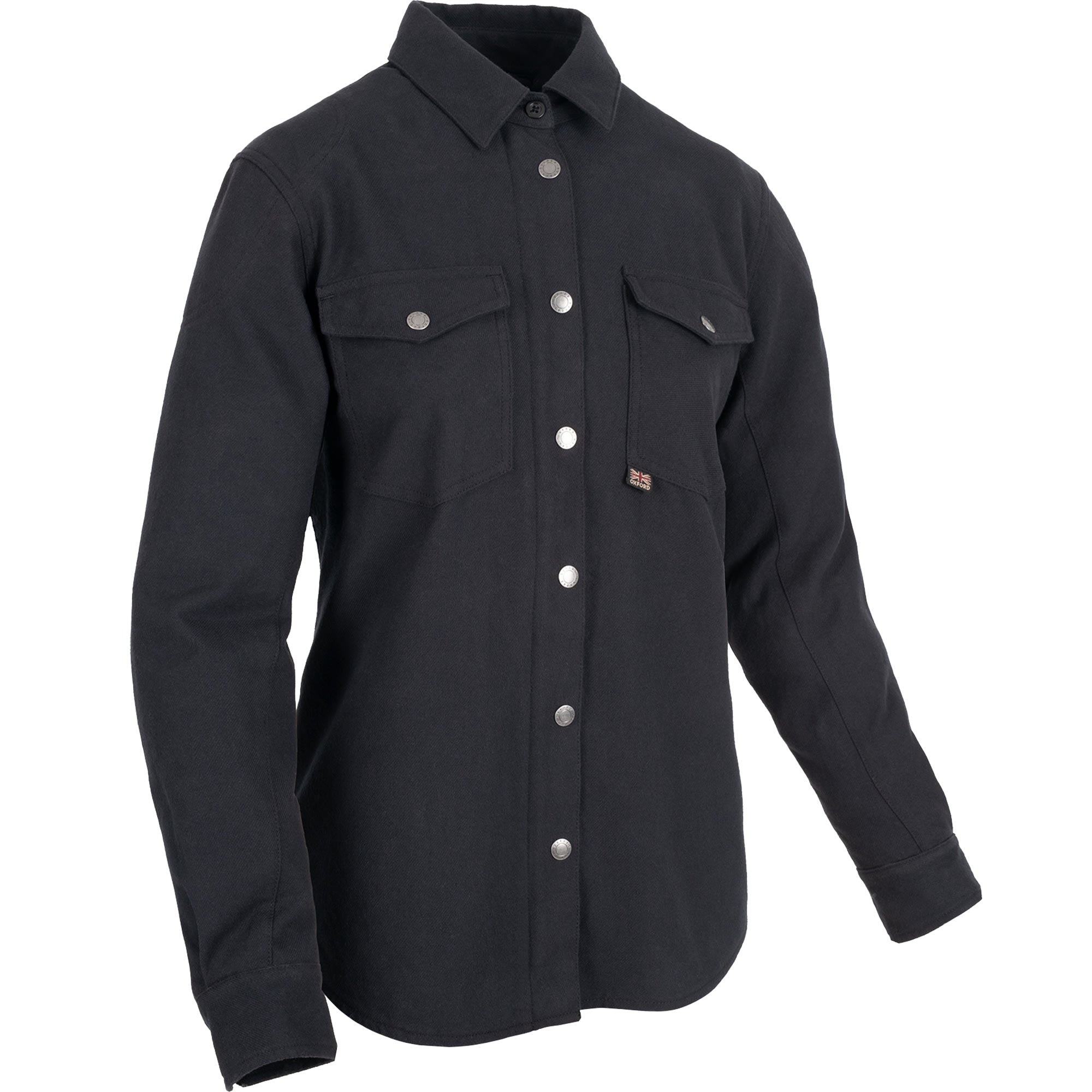 Oxford Ladies Kickback 2.0 Riding Shirt - Plain Black by Oxford Clothing - clearance motorcycle jacket