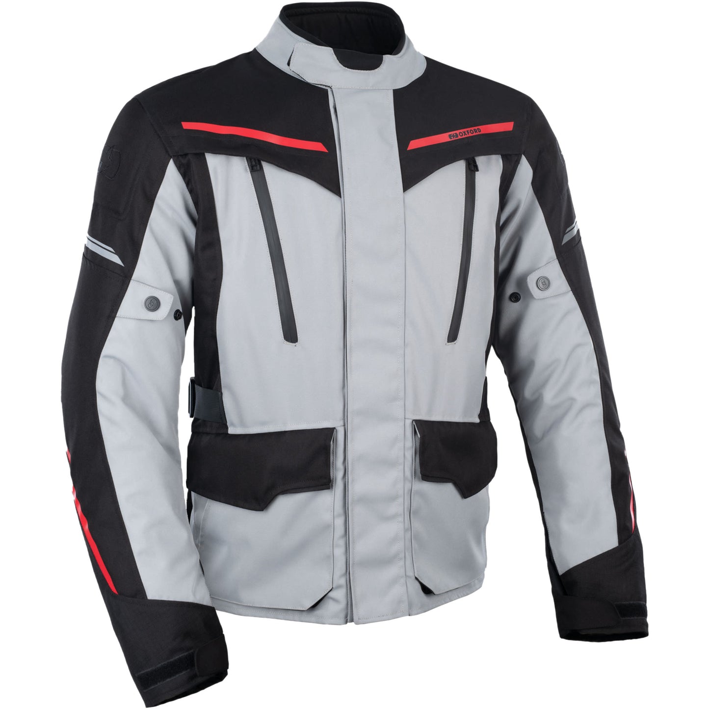 Oxford Metro 2.0 Textile Jacket - Grey / Black / Red by Oxford Clothing - clearance motorcycle jacket