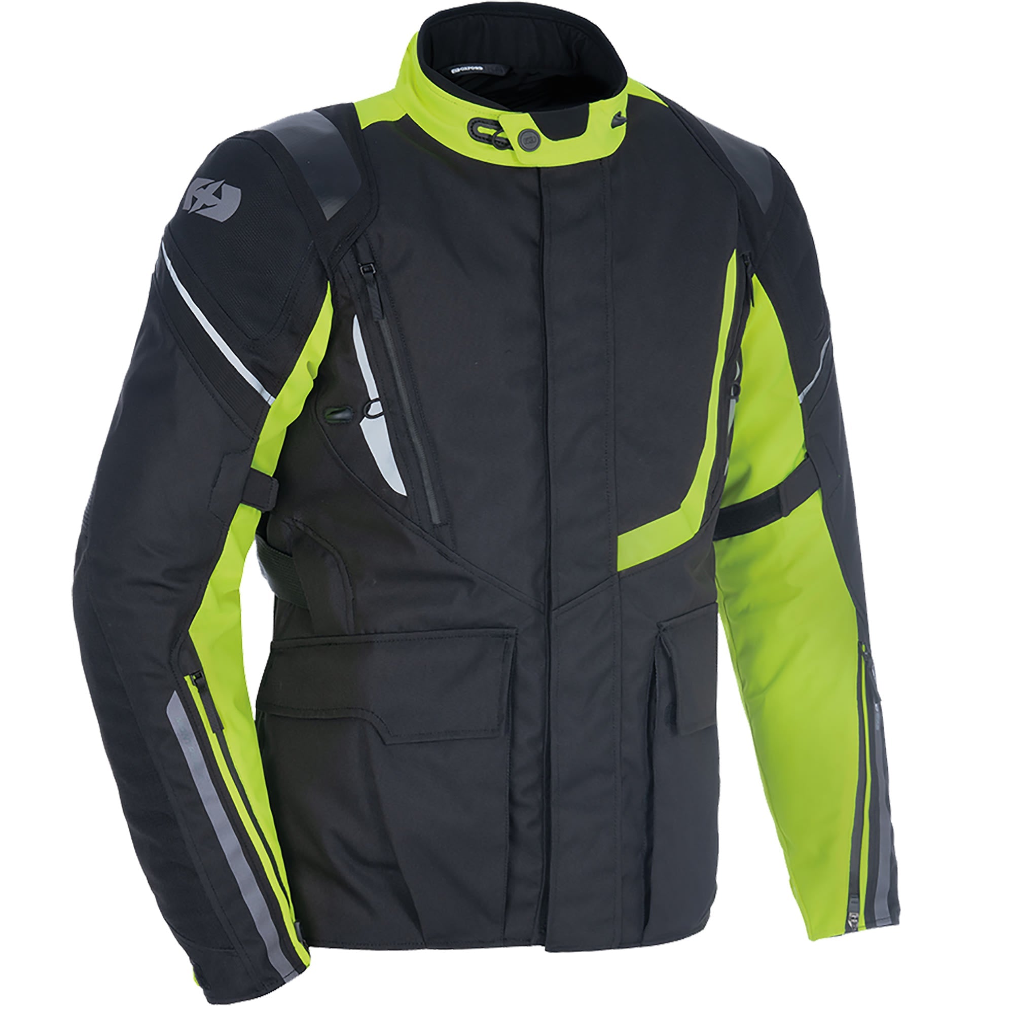 Oxford Montreal 4.0 Textile Jacket - Black / Fluo by Oxford Clothing - clearance motorcycle jacket