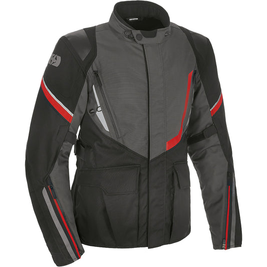 Oxford Montreal 4.0 Textile Jacket - Black / Grey / Red by Oxford Clothing - clearance motorcycle jacket