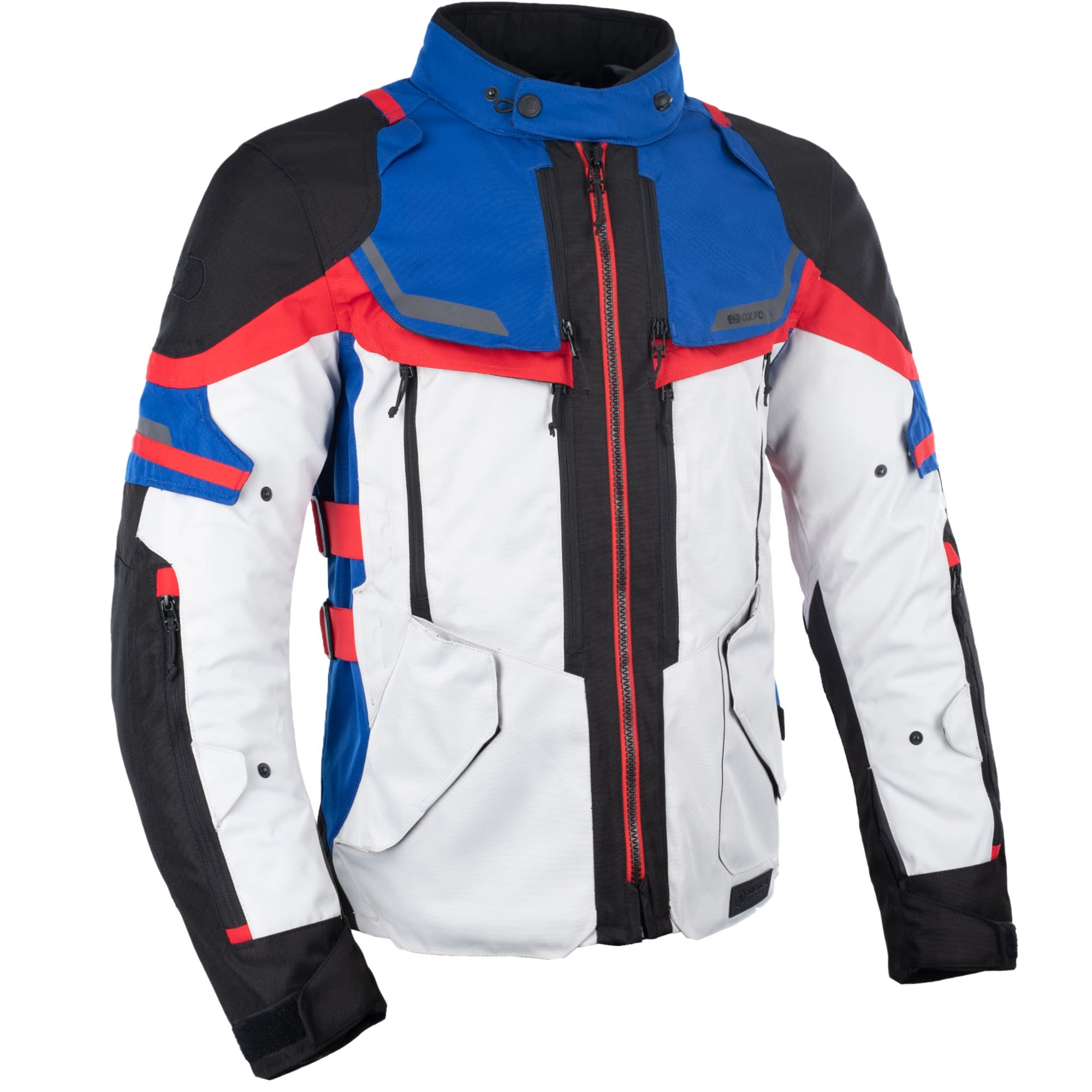 Oxford Rockland Textile Jacket - Arctic / Black / Red by Oxford Clothing - clearance motorcycle jacket