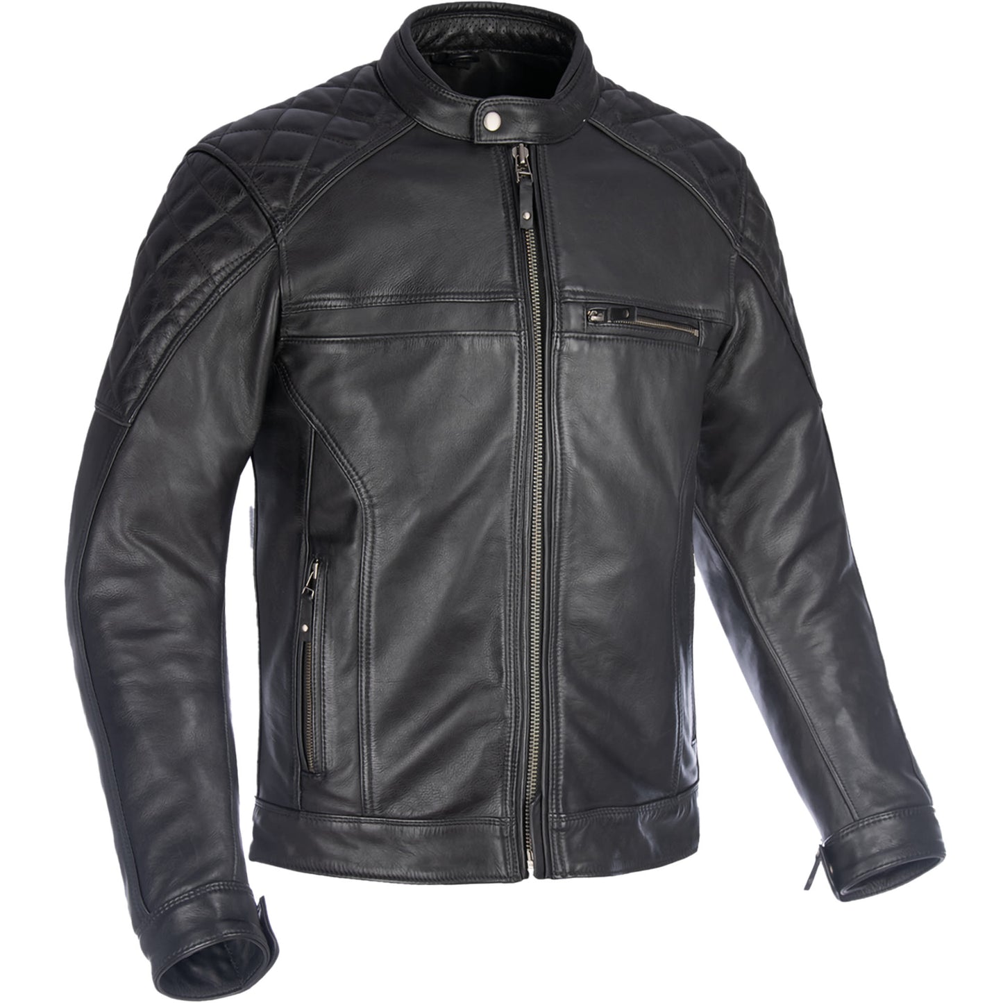 Oxford Route 73 2.0 Leather Jacket - Black by Oxford Clothing - clearance motorcycle jacket