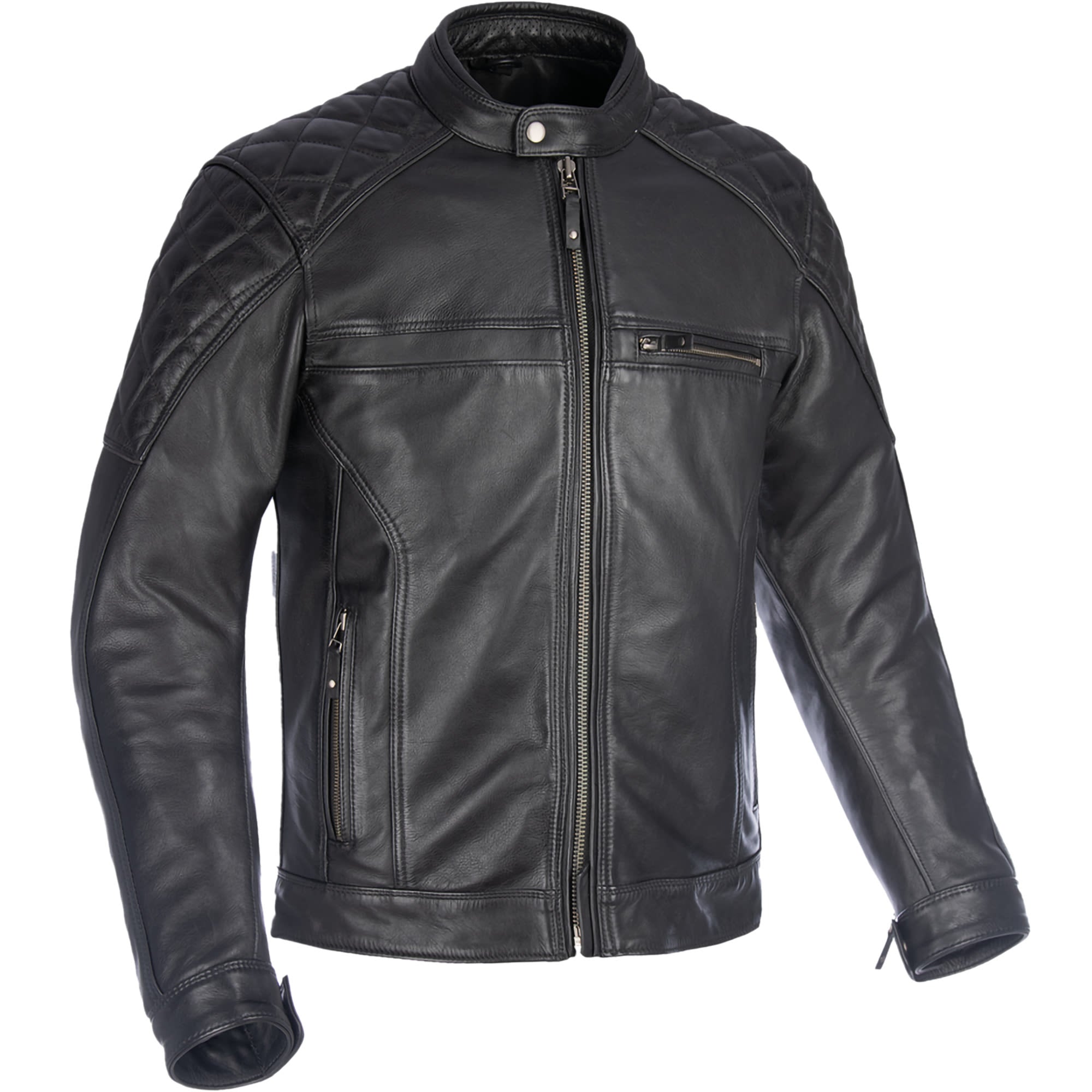Oxford Route 73 2.0 Leather Jacket - Black by Oxford Clothing - clearance motorcycle jacket