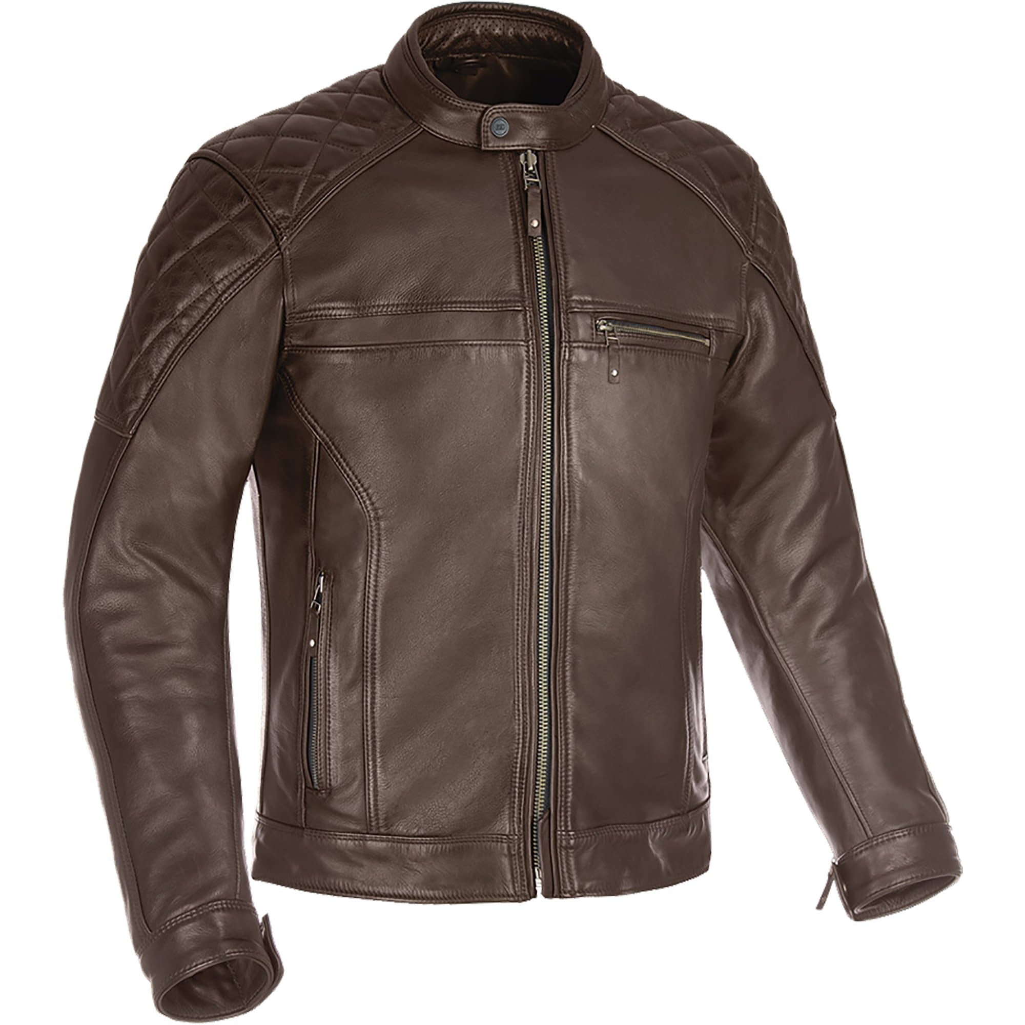Oxford Route 73 2.0 Leather Jacket - Brown by Oxford Clothing - clearance motorcycle jacket