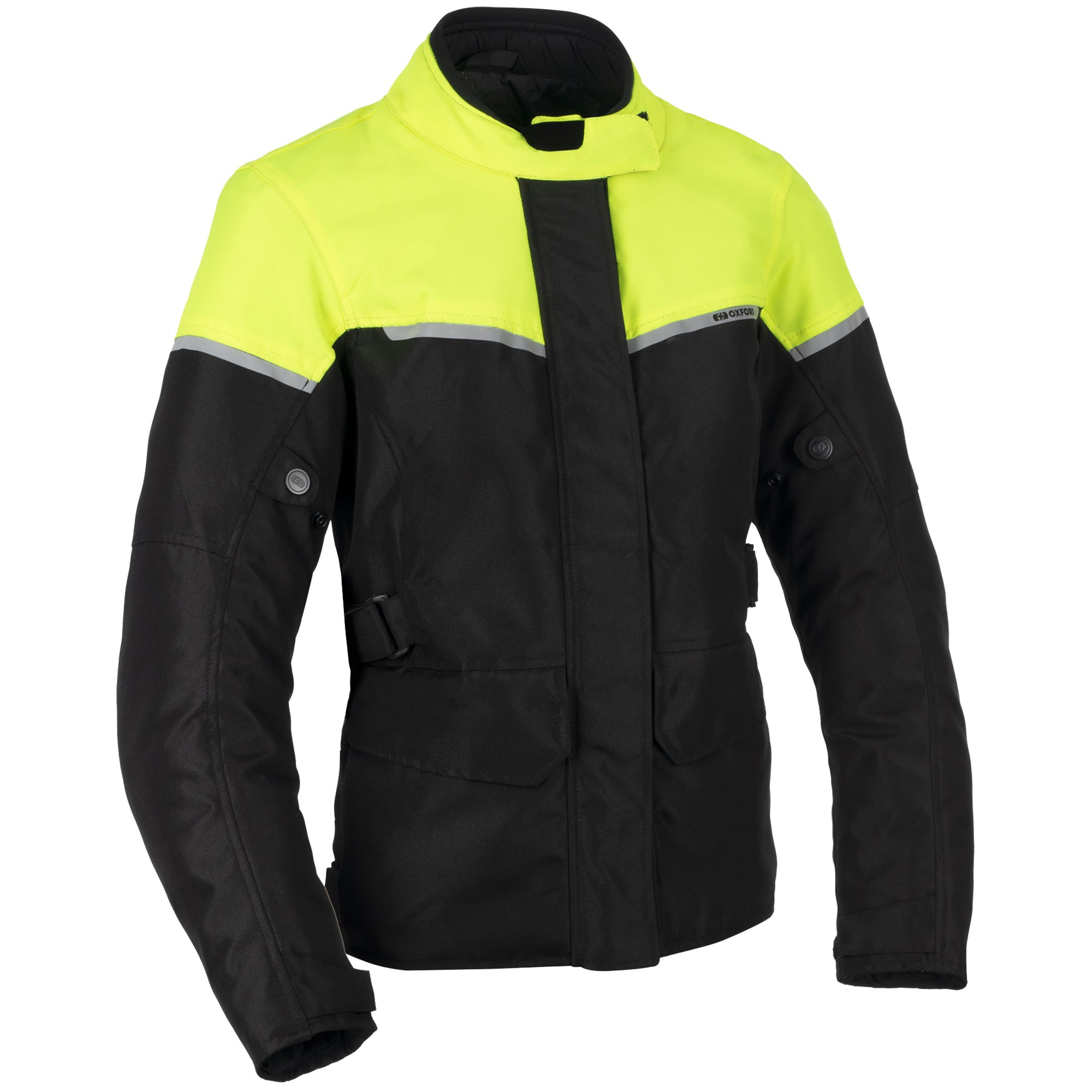 Oxford Spartan Ladies Long Waterproof Jacket - Black / Fluo by Oxford Spartan - clearance motorcycle jacket