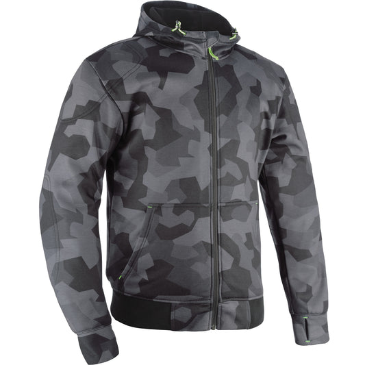Oxford Super Hoodie 2.0 - Grey / Camo by Oxford Clothing - clearance motorcycle jacket