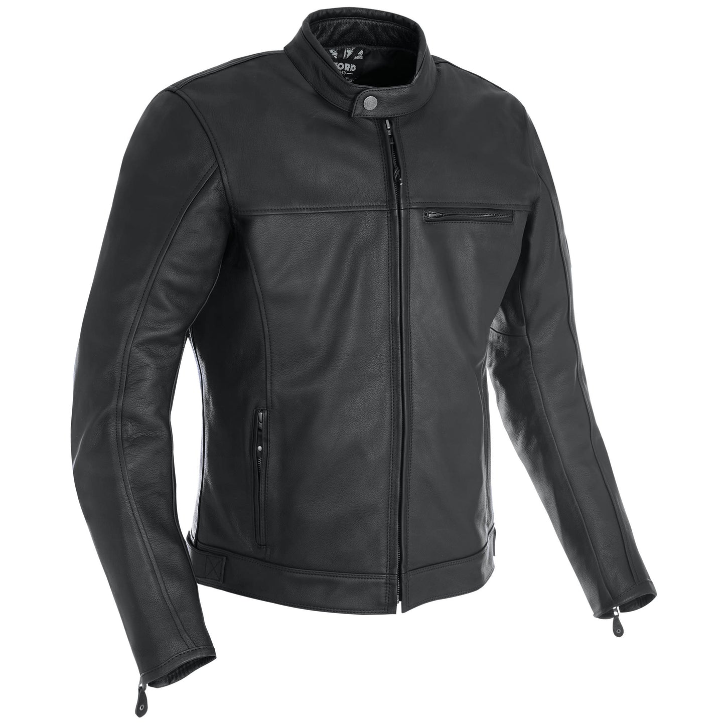 Oxford Walton Leather Jacket - Black by Oxford Clothing - clearance motorcycle jacket