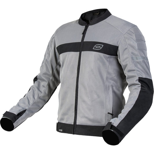 Ozone Street Dart Textile Jacket - Silver / Black by Ozone - clearance motorcycle jacket