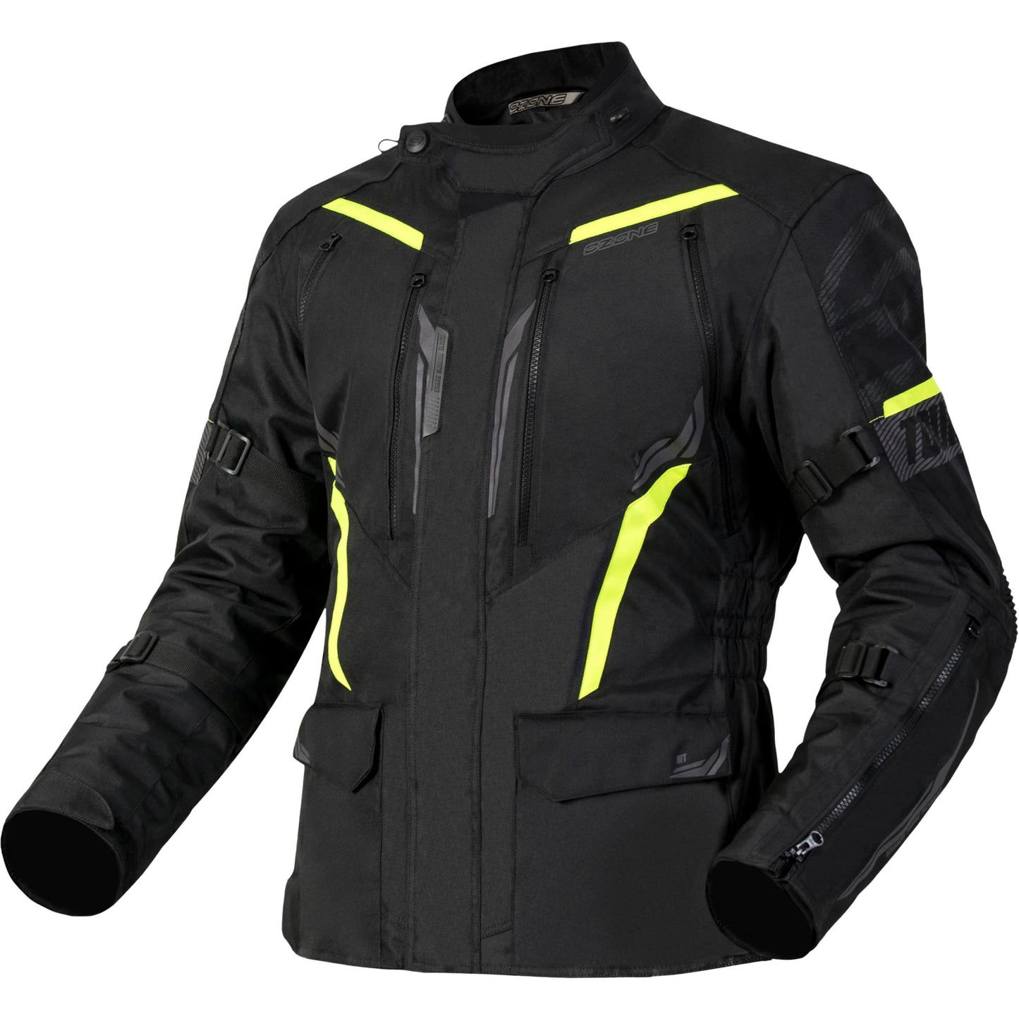 Ozone Tour III Textile Jacket - Black / Fluo Yellow by Ozone - clearance motorcycle jacket