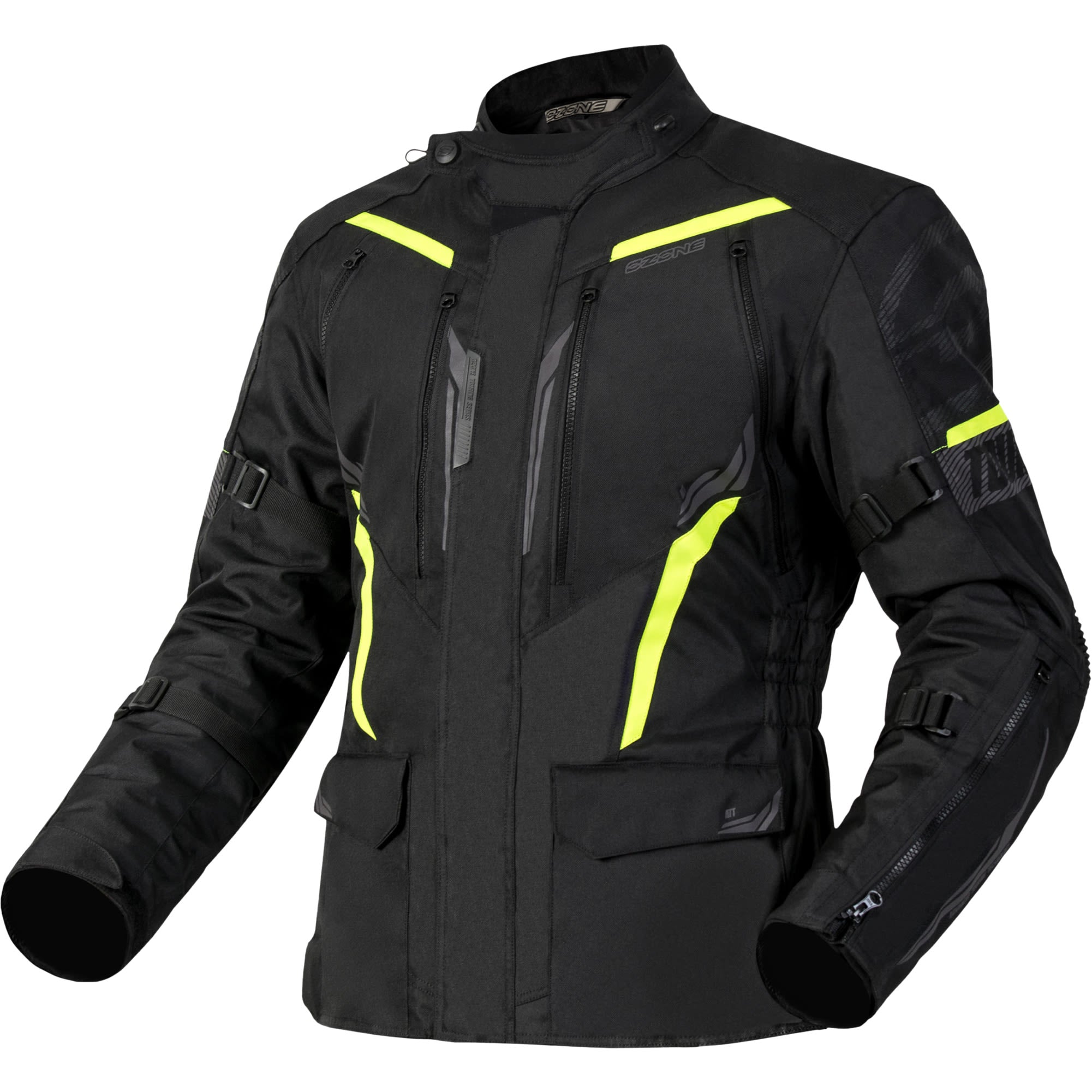 Ozone Tour III Textile Jacket - Black / Fluo Yellow by Ozone - clearance motorcycle jacket