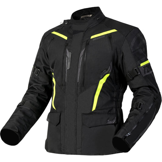Ozone Tour III Textile Jacket - Black / Fluo Yellow by Ozone - clearance motorcycle jacket