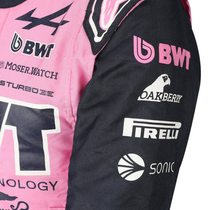 BWT, Pirelli and sleeve sponsor details on Pierre Gasly’s 2026 Alpine F1 race suit – Dash Racegear.