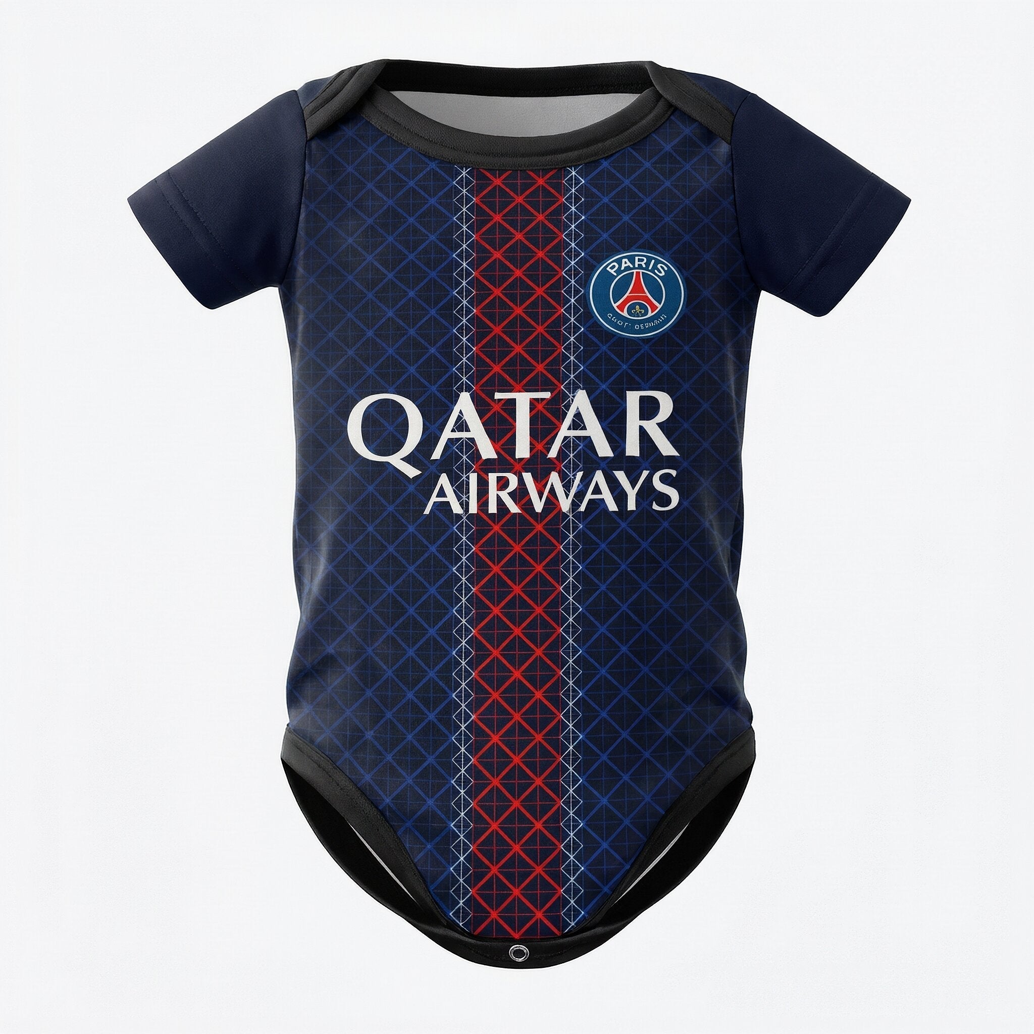 25/26 PSG Baby Bodysuit front view baby onesie by Dash Racegear
