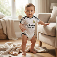 Real Madrid Baby Bodysuit 24/25 lifestyle view for baby sports fans