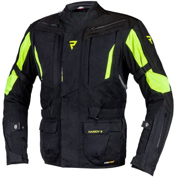 Rebelhorn Hardy II Textile Jacket - Black / Fluo Yellow by Rebelhorn - clearance motorcycle jacket