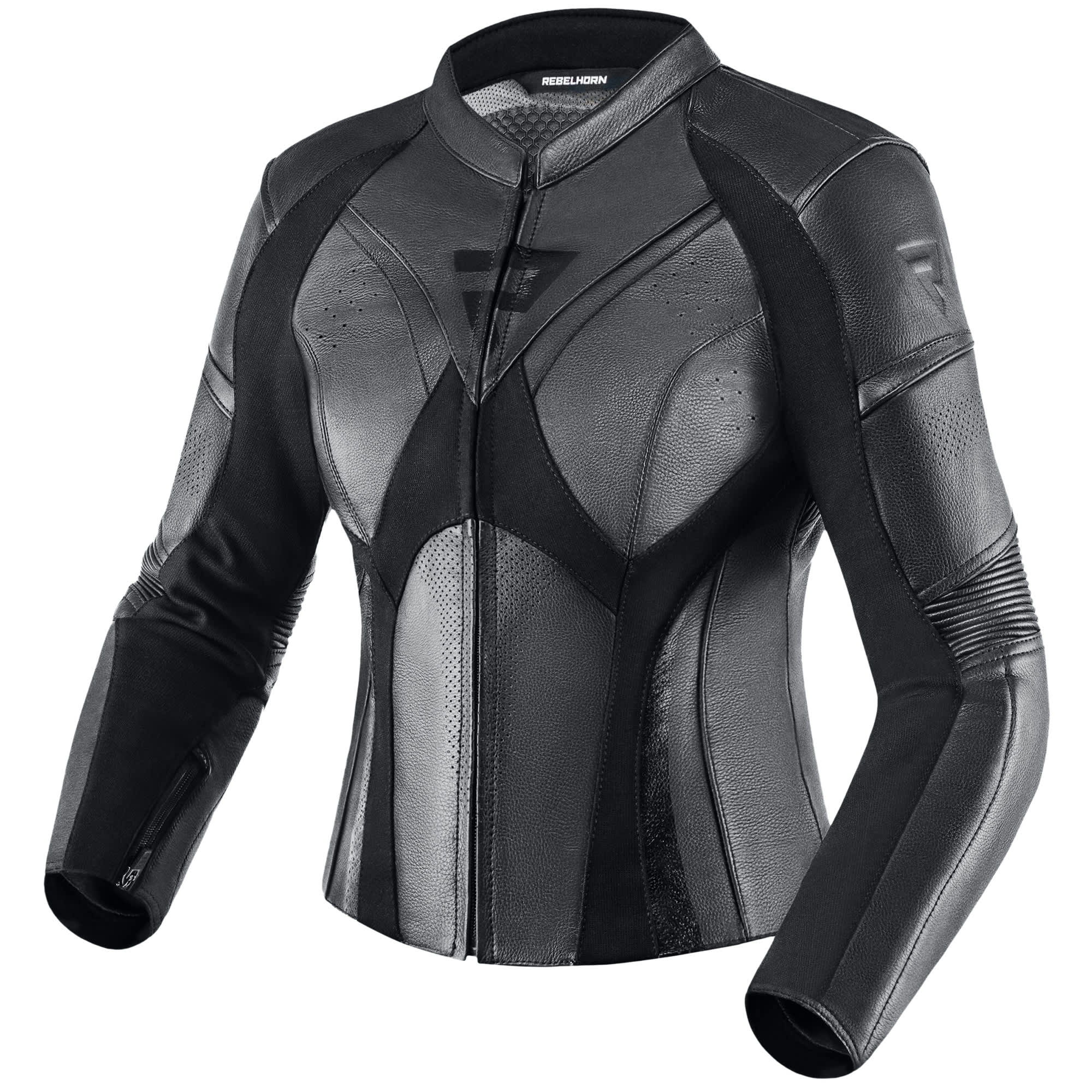 Rebelhorn Ladies Rebel Leather Jacket - Black by Rebelhorn - clearance motorcycle jacket