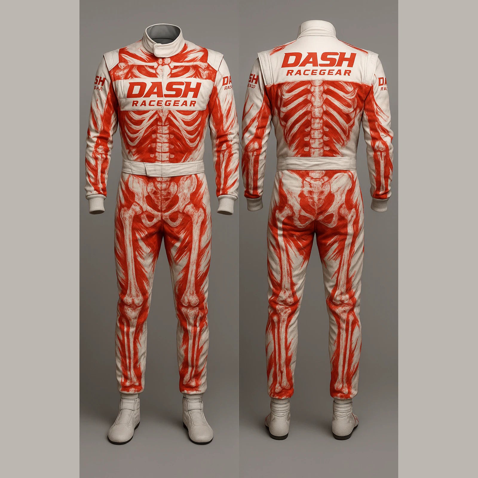 Red Anatomy Skeleton Halloween Race Suit by Dash Racegear, product gallery view 1 of 1