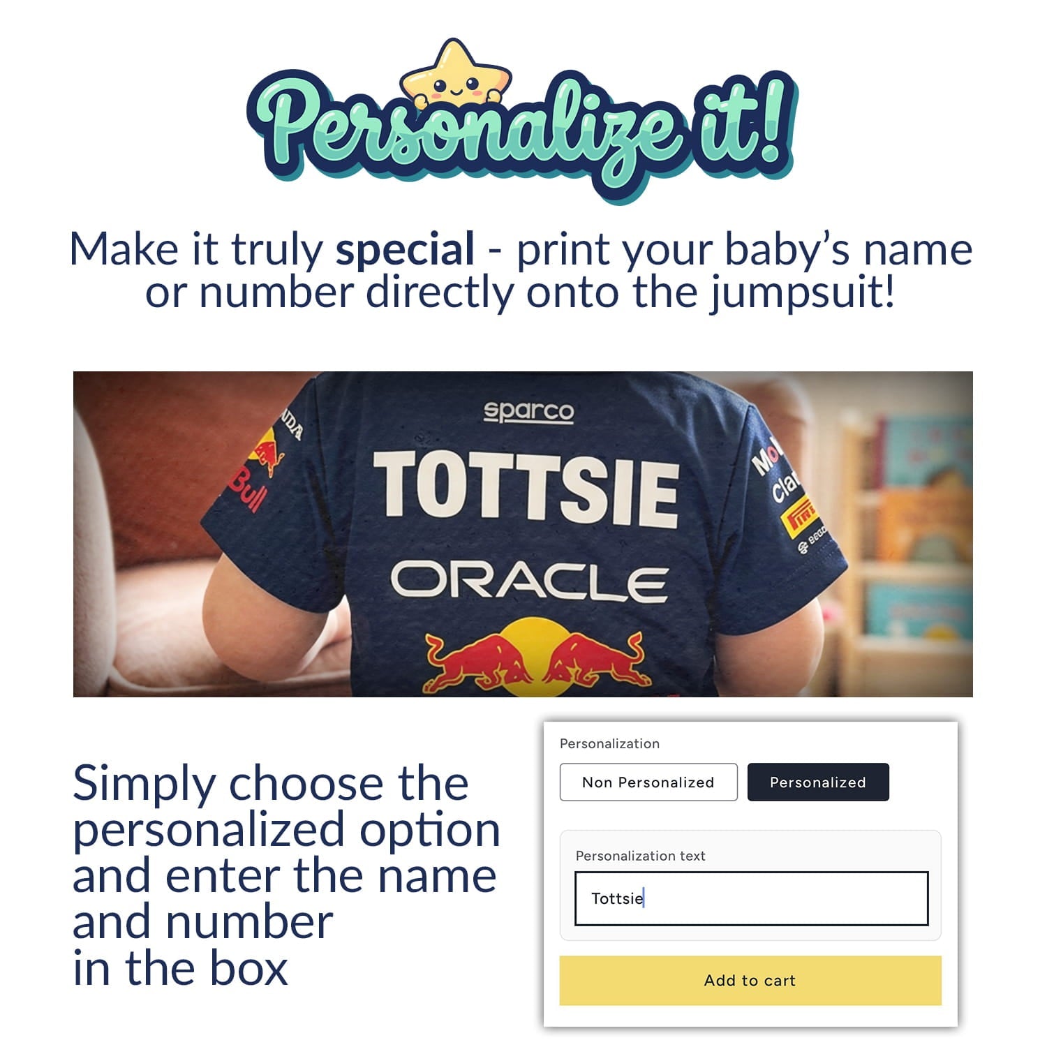 Red Bull Baby Bodysuit Onesie 2025 product detail image 4
