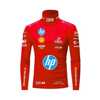 Red F1 Compression Shirt Motorsport Inspired Performance Racing by Dash Racegear, front product view, design 0039