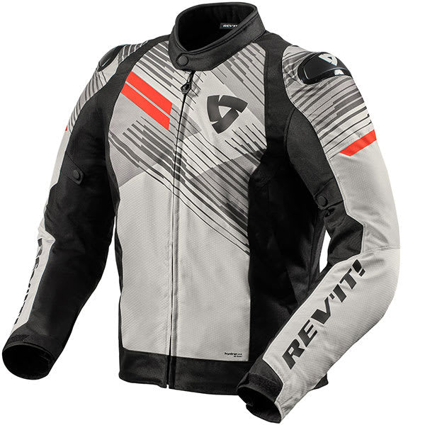 Rev'it Apex H2O Textile Jacket - Light Grey / Neon Red by Rev'it - clearance motorcycle jacket
