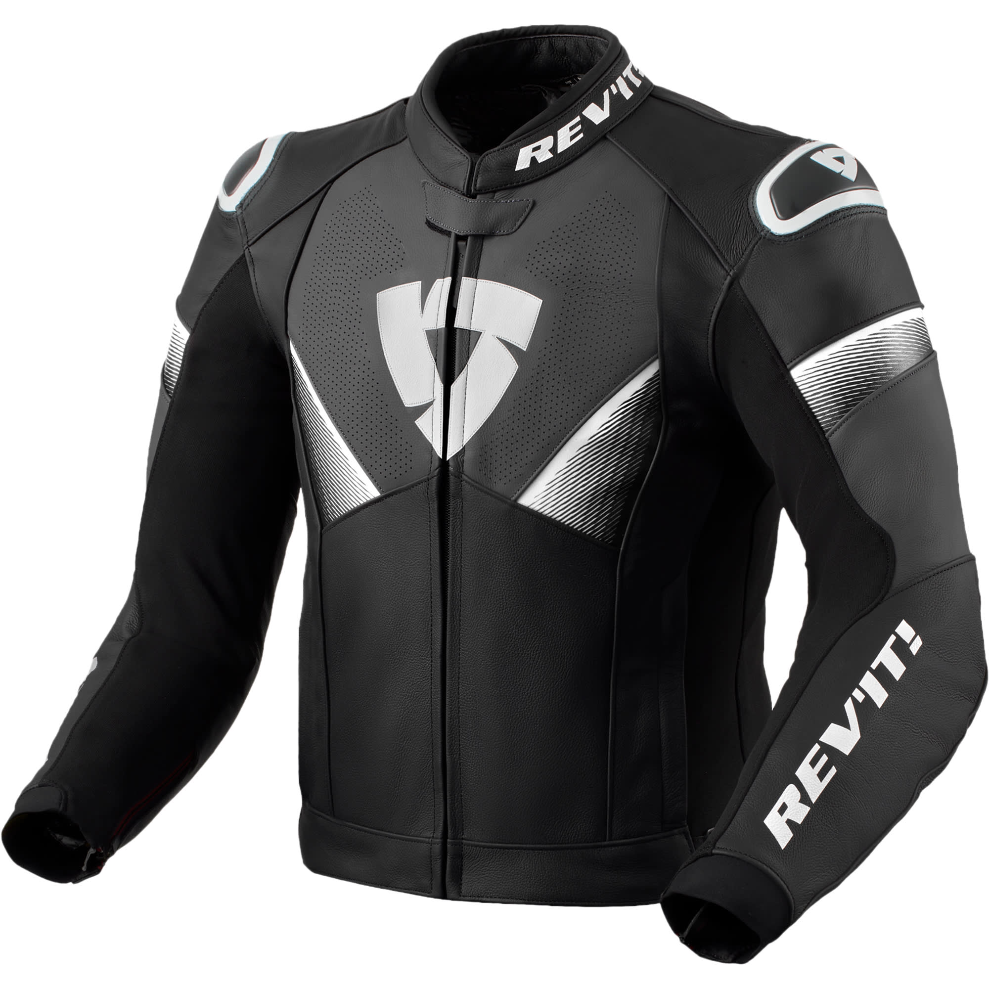 Rev'it Argon 2 Leather Jacket - Black / White by Rev'it - clearance motorcycle jacket