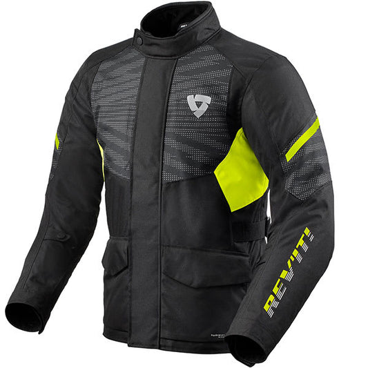 Rev'it Duke H2O Textile Jacket - Black / Neon Yellow by Rev'it - clearance motorcycle jacket