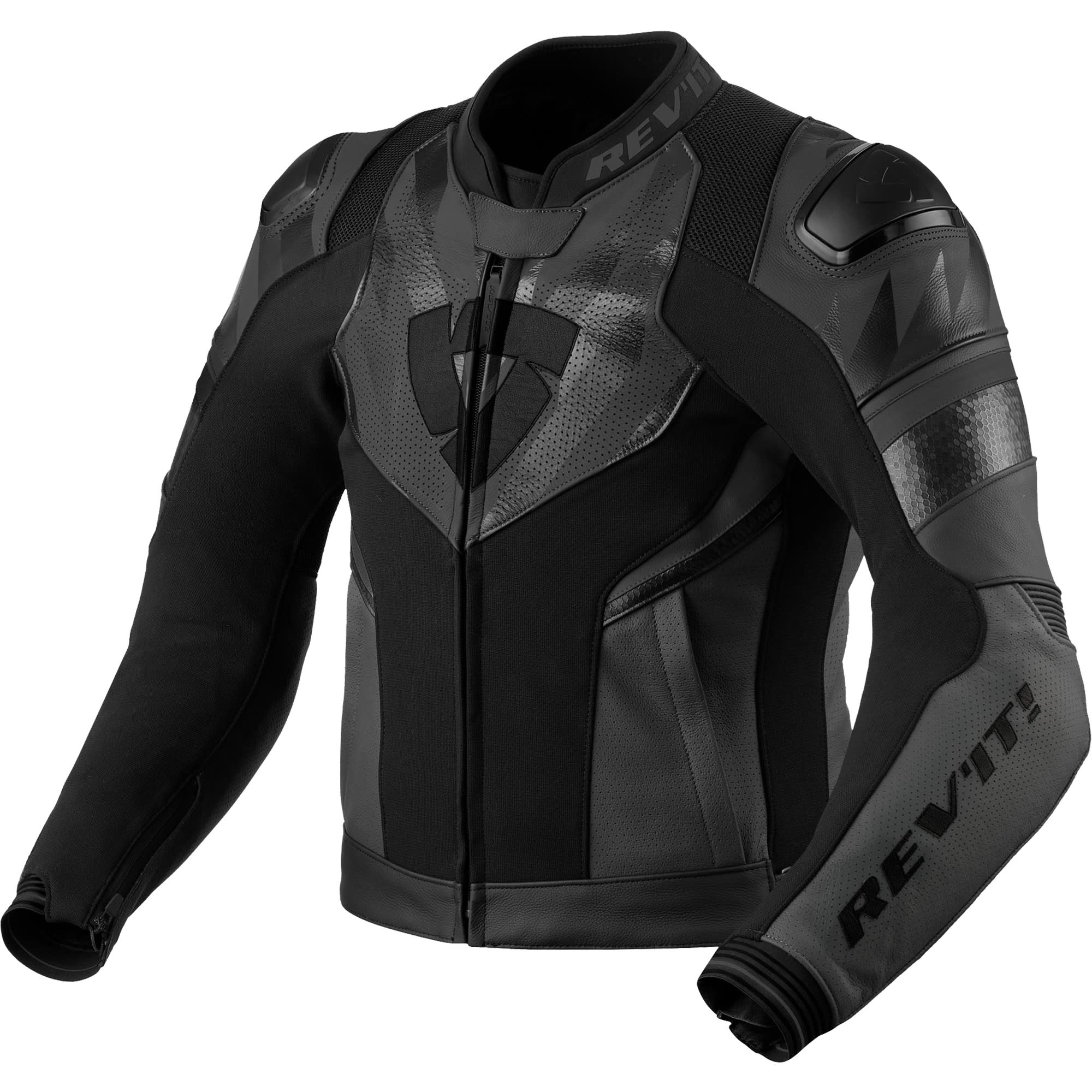 Rev'it Hyperspeed 2 Air Leather Jacket - Black / Anthracite by Rev'it - clearance motorcycle jacket